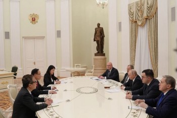 Đặc phái viên của Tổng Bí thư Tô Lâm hội kiến Tổng thống Nga Putin