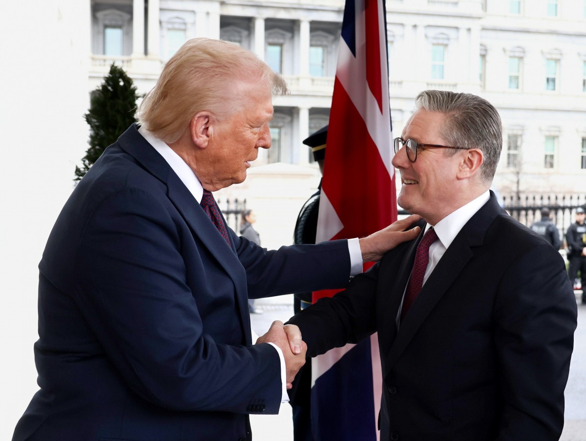 Ông Trump và ông Starmer tại Washington tháng 2/2025. Ảnh: X/@Keir_Starmer