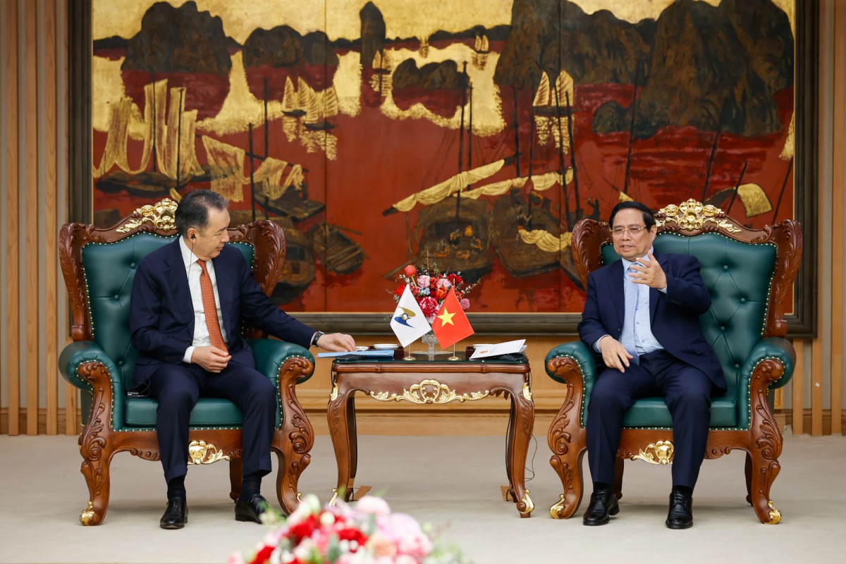 Thủ tướng cho rằng cần tiếp tục thúc đẩy quan hệ Việt Nam – EAEU với các hiệp định, dự án hợp tác cụ thể; khai thác tốt hơn Hiệp định Thương mại tự do giữa Việt Nam và EAEU. Ảnh: VGP.