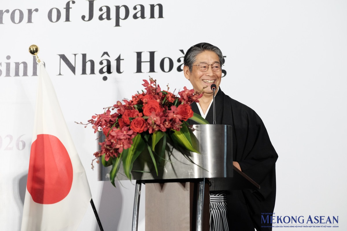 Đại sứ Nhật Bản tại Việt Nam Ito Naoki tại buổi lễ tối 3/3. Ảnh: Tùng Dương/Mekong ASEAN