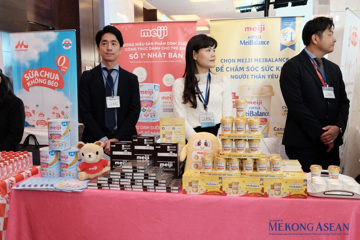 Gian trưng bày của Meiji tại buổi lễ. Ảnh: Tùng Dương/Mekong ASEAN