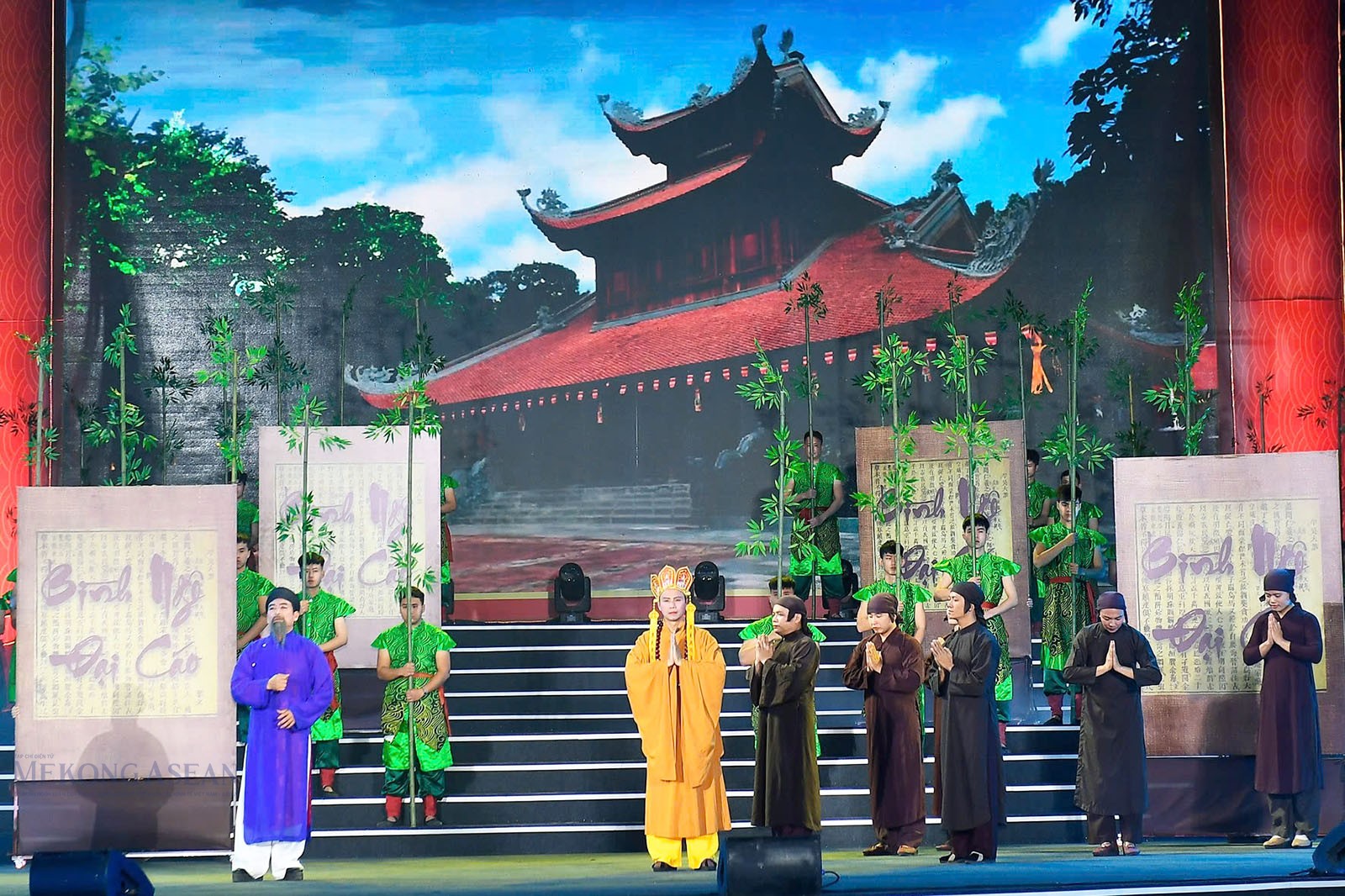 Một tiết mục tại chương trình tổng duyệt. Ảnh: Trần Thanh.