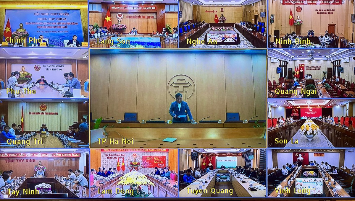 Các địa phương tham dự trực tuyến phiên họp. Ảnh: VGP.