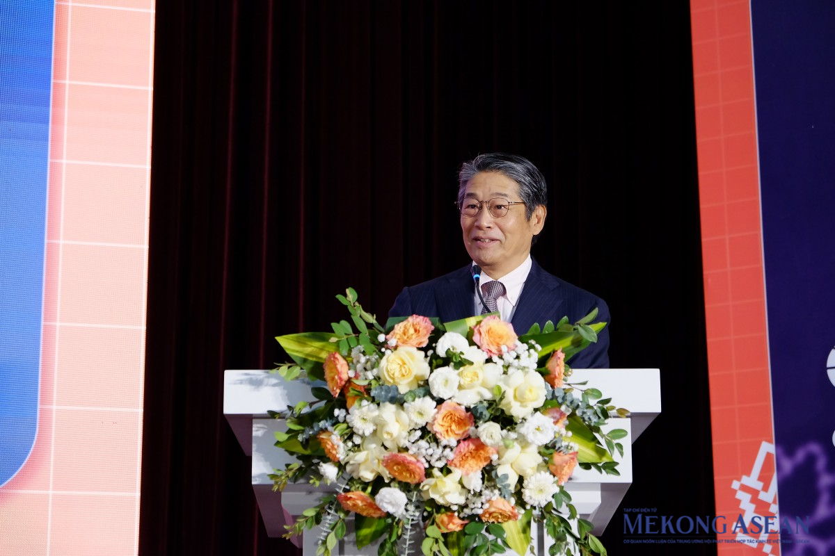 Đại sứ Nhật Bản tại Việt Nam Ito Naoki phát biểu tại lễ khai mạc. Ảnh: Tùng Dương/Mekong ASEAN