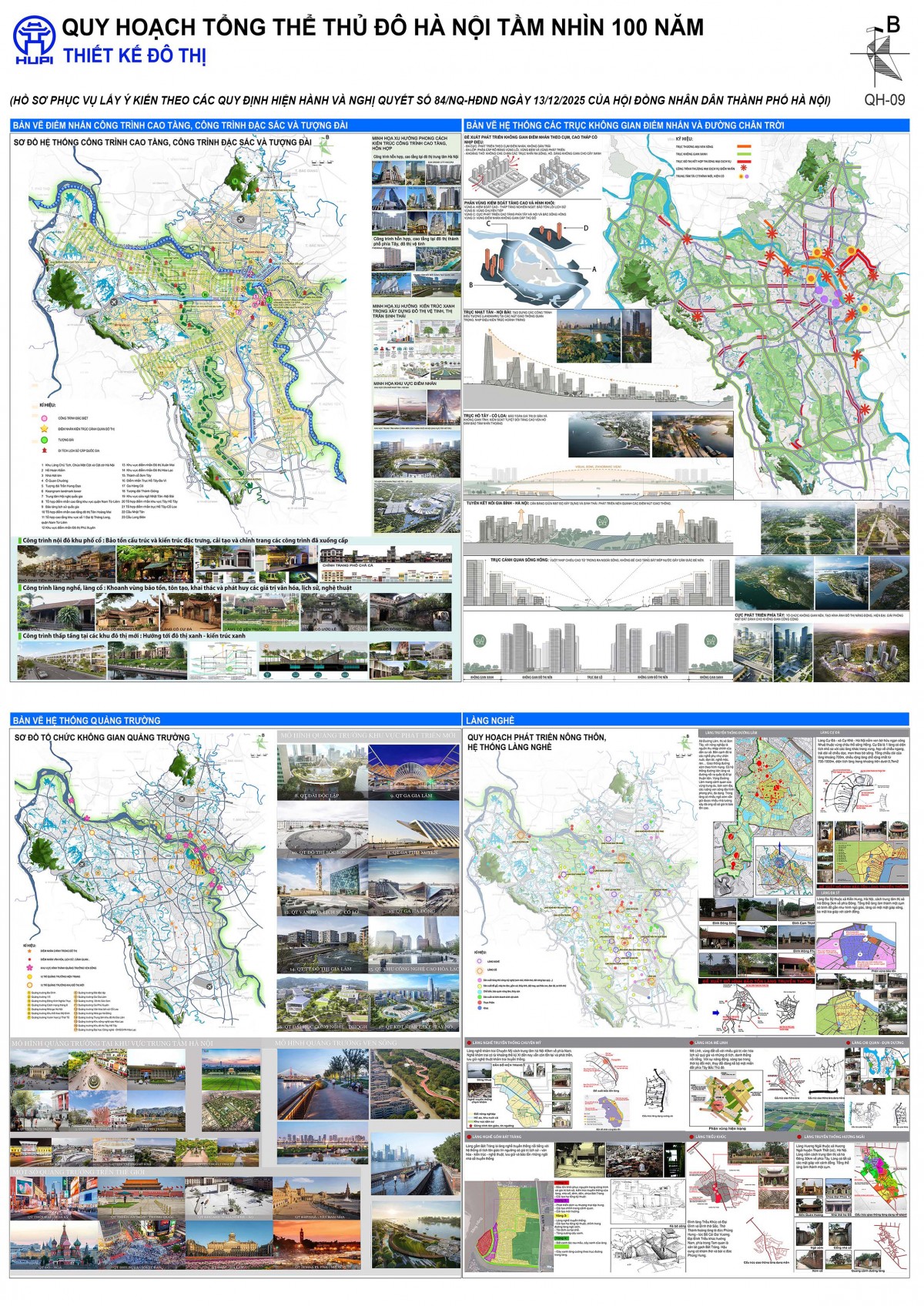 Một phương án thiết kế quy hoạch đô thị Thủ đô Hà Nội tầm nhìn 100 năm. Ảnh: Hanoi.gov.