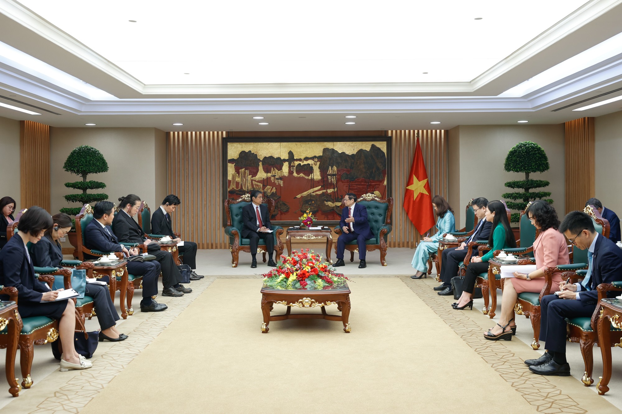 Thủ tướng Phạm Minh Chính đề nghị Nhật Bản hỗ trợ Việt Nam đảm bảo an ninh năng lượng - Ảnh: VGP/Nhật Bắc