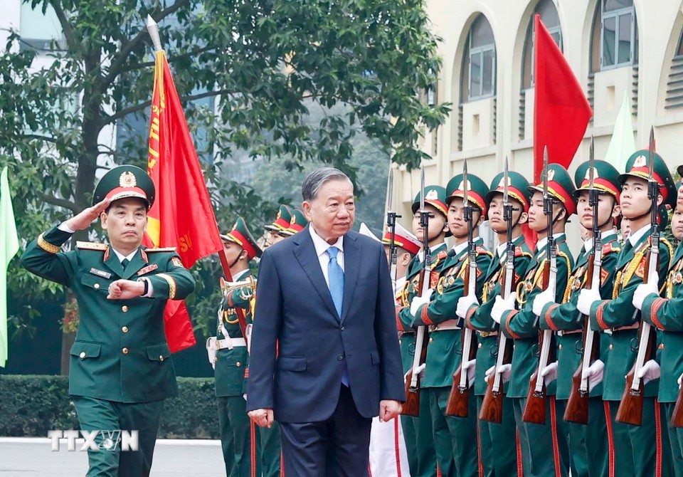 Tổng Bí thư Tô Lâm thăm, làm việc với Học viện Kỹ thuật quân sự