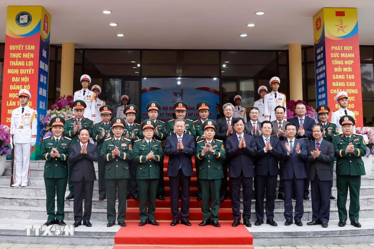 Tổng Bí thư Tô Lâm thăm, làm việc với Học viện Kỹ thuật quân sự