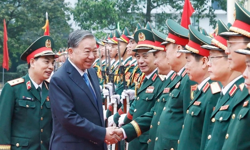 Tổng Bí thư Tô Lâm thăm, làm việc với Học viện Kỹ thuật quân sự