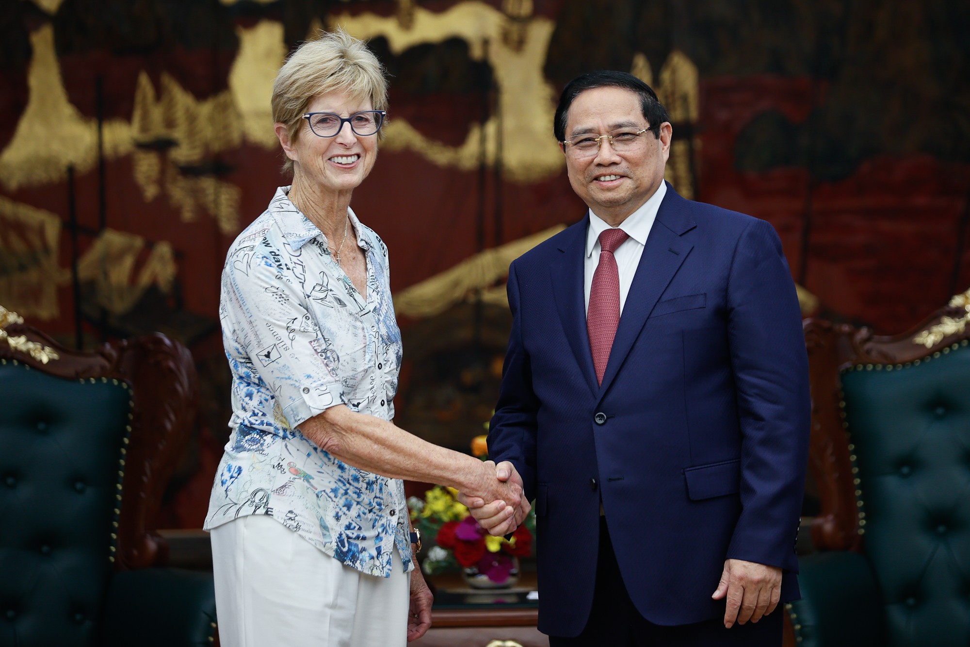 Thủ tướng Phạm Minh Chính tiếp Đoàn Quỹ Eisenhower của Hoa Kỳ