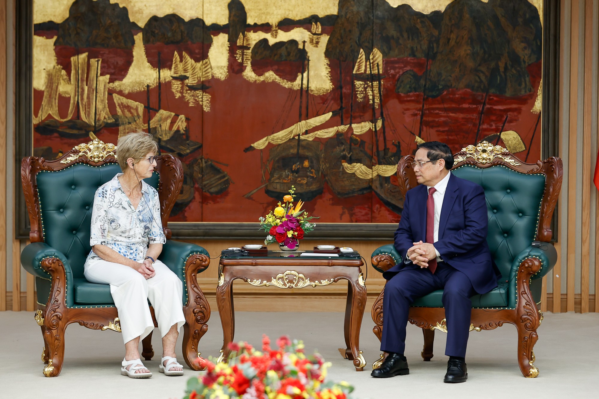 Thủ tướng Phạm Minh Chính tiếp Đoàn Quỹ Eisenhower của Hoa Kỳ