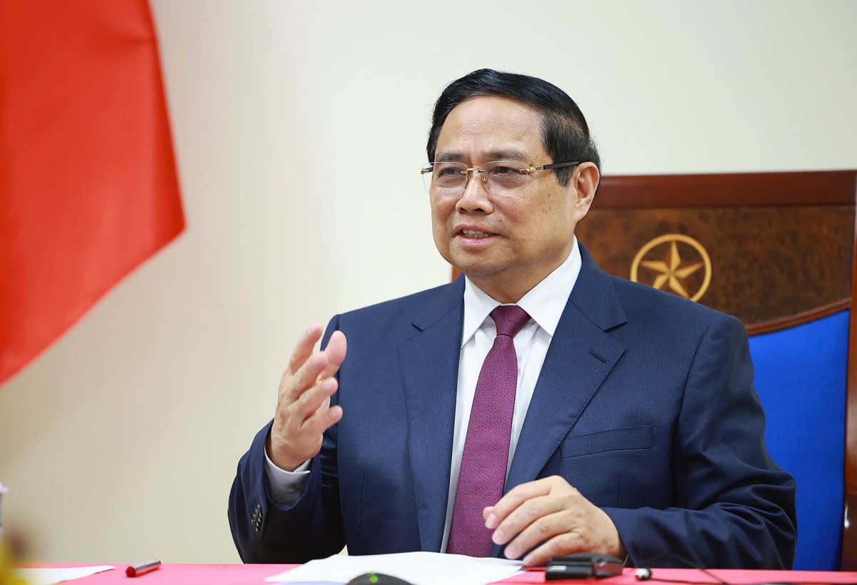 Thủ tướng Chính phủ đề nghị hai nước khẩn trương triển khai có hiệu quả các cam kết, thỏa thuận đã đạt được. Ảnh: VGP.