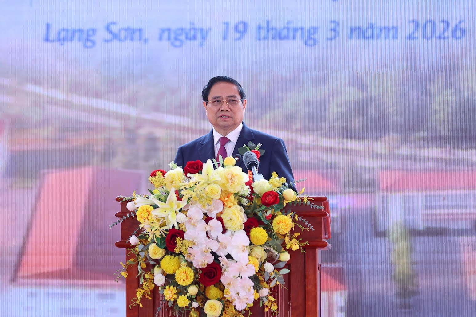 Thủ tướng Phạm Minh Chính phát biểu tại lễ khởi công - Ảnh: VGP/Nhật Bắc