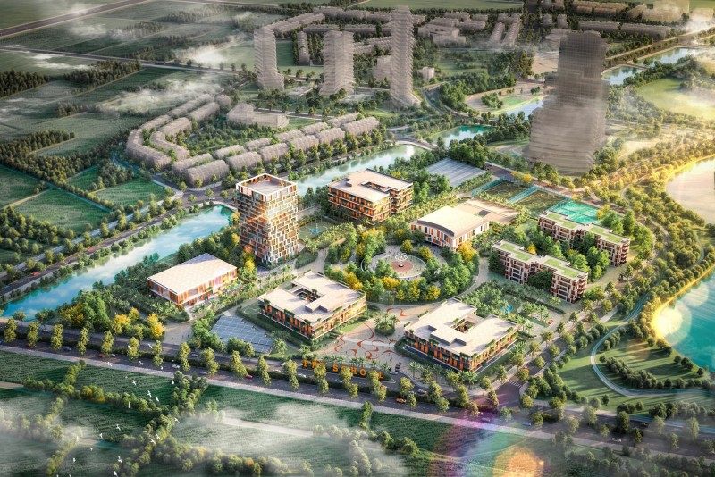 phối cảnh chung Tổ hợp giáo dục FPT Hải Phòng. Ảnh: FPT.