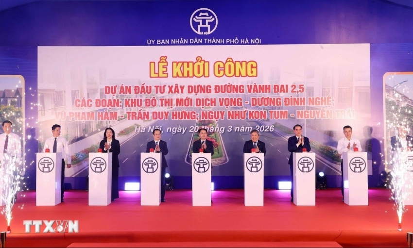 Hà Nội khởi công 3 đoạn tuyến thuộc đường Vành đai 2,5