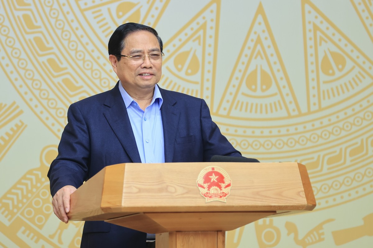 Thủ tướng phát biểu chỉ đạo tại phiên họp. Ảnh: VGP.