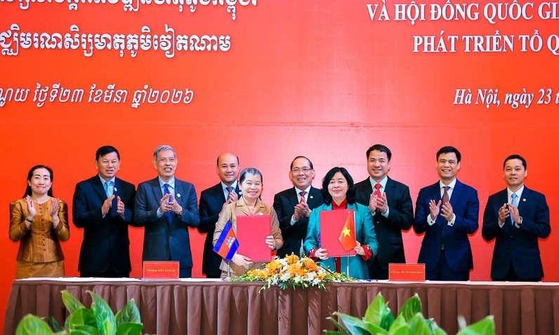 Mặt trận Tổ quốc Việt Nam - Campuchia tăng cường hợp tác giai đoạn 2026-2031