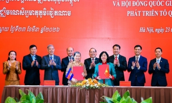 Mặt trận Tổ quốc Việt Nam - Campuchia tăng cường hợp tác giai đoạn 2026-2031