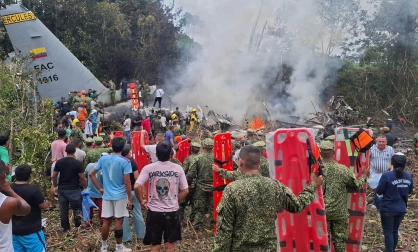 Rơi máy bay quân sự tại Colombia, ít nhất 66 người thiệt mạng