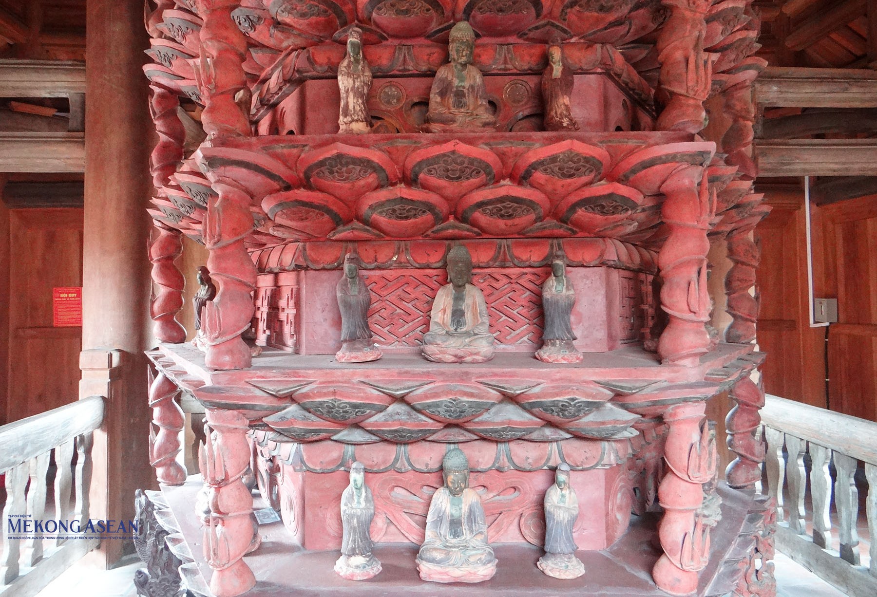 Năm 2015, tòa Cửu phẩm Liên Hoa của chùa Giám được công nhận là Bảo vật quốc gia. Ảnh: Mekong ASEAN.