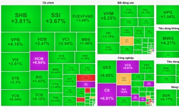 Tiếp đà hồi phục, VN-Index có phiên tăng mạnh thứ hai từ đầu năm