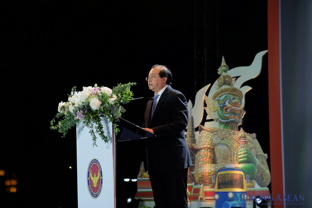 Thứ trưởng Bộ Văn hóa, Thể thao và Du lịch Tạ Quang Đông phát biểu tại lễ hội. Ảnh: Tùng Dương/Mekong ASEAN. Thứ trưởng Bộ Văn hóa, Thể thao và Du lịch Tạ Quang Đông phát biểu tại lễ hội. Ảnh: Tùng Dương/Mekong ASEAN.