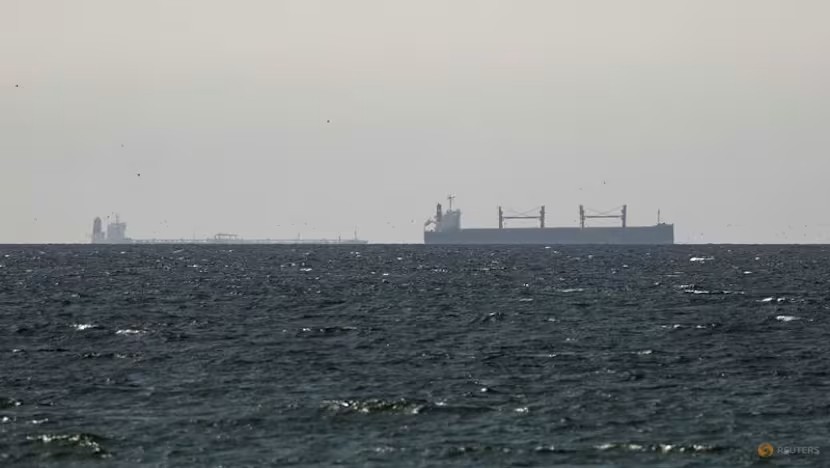 Một tàu chở hàng gần Eo biển Hormuz ngày 11/3. Ảnh: Reuters