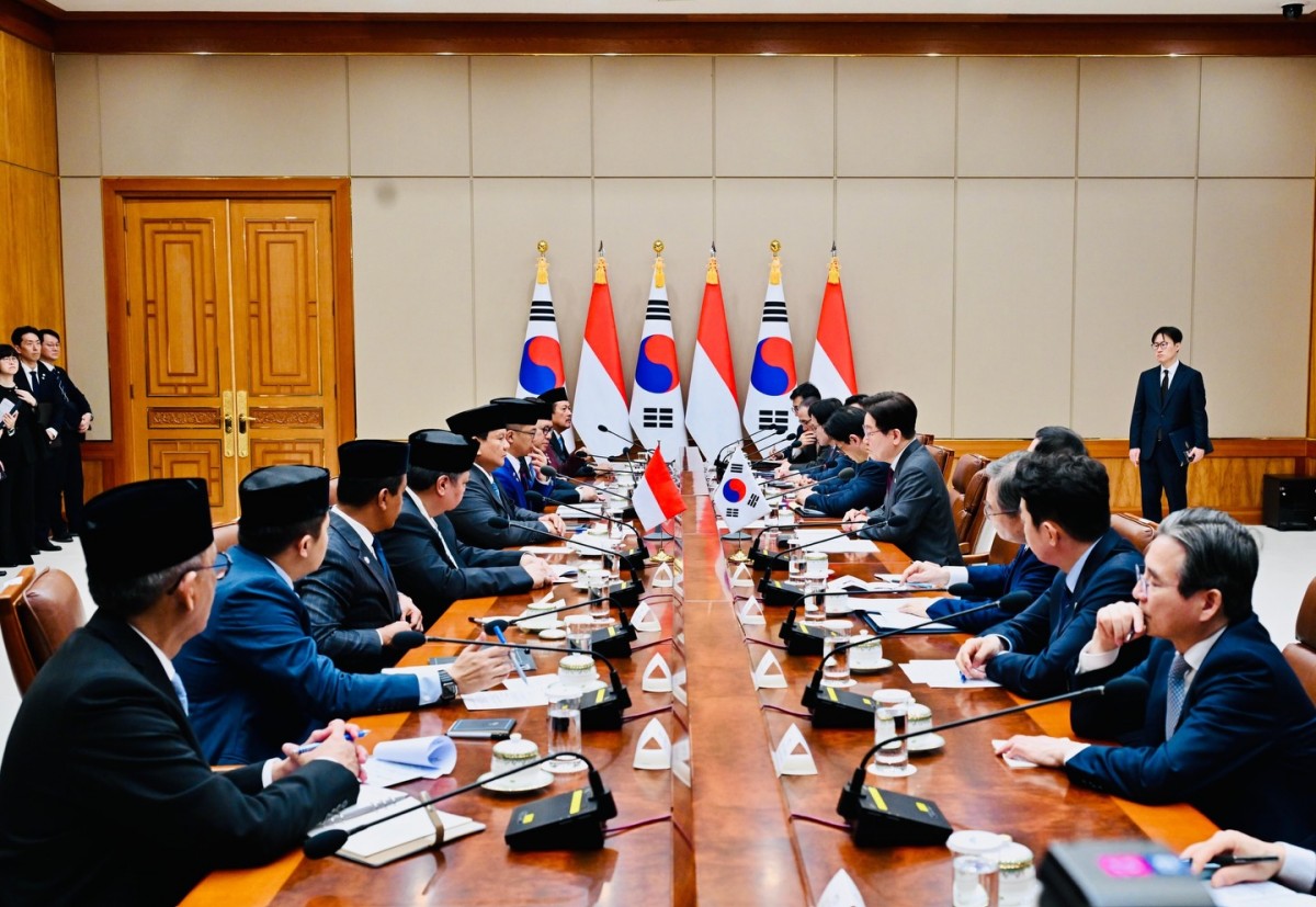 Quang cảnh cuộc hội đàm ngày 1/4. Ảnh: Văn phòng Tổng thống Indonesia