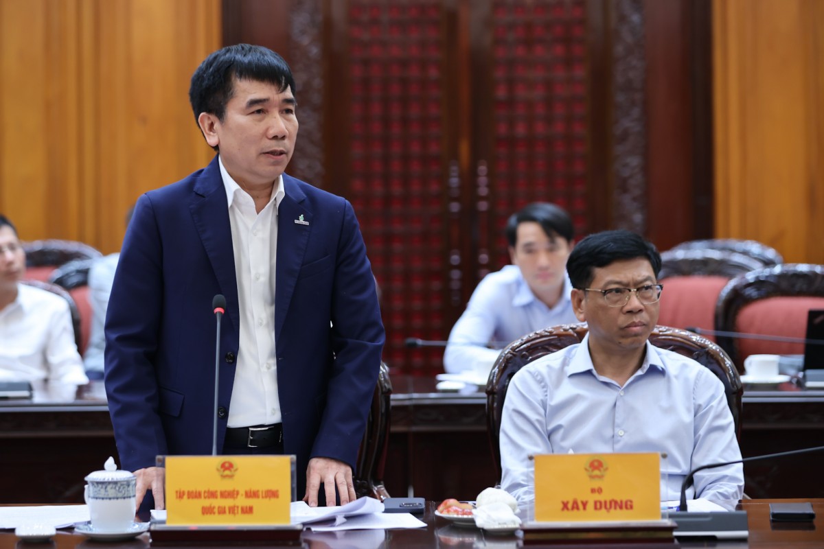 Đại diện Petrovietnam báo cáo tại cuộc họp. Ảnh: VGP.