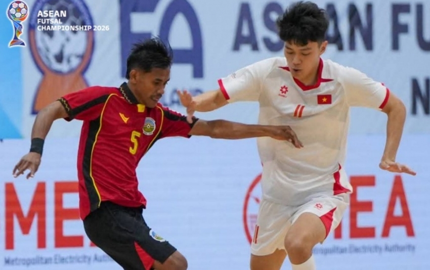 Tuyển futsal Việt Nam ghi 7 bàn vào lưới Timor-Leste