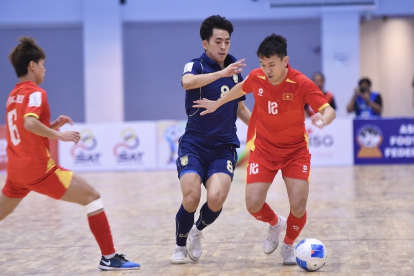 Tuyển futsal Việt Nam thua Thái Lan trong trận tranh ngôi nhất bảng
