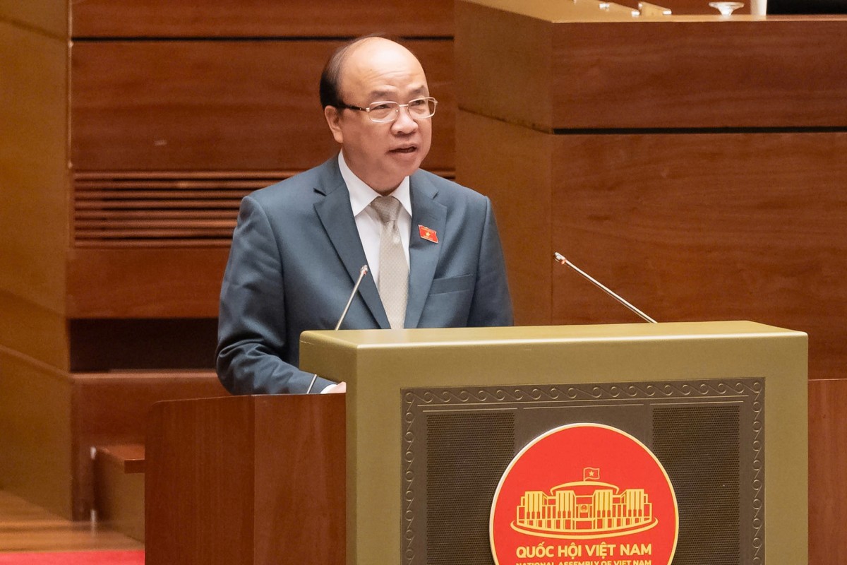 Chủ nhiệm Ủy ban Pháp luật và Tư pháp Phan Chí Hiếu (Ảnh: Media Quốc hội).