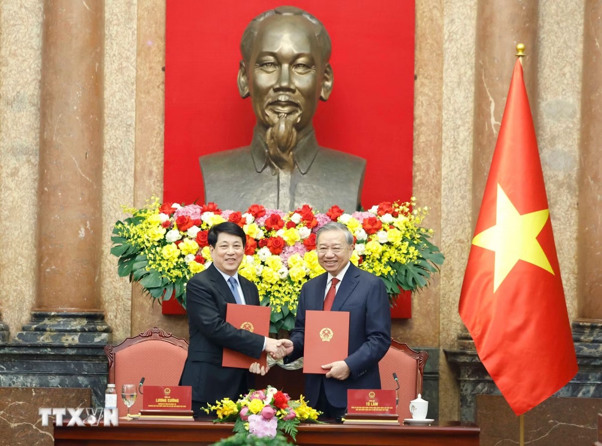 Tổng Bí thư Tô Lâm nhận bàn giao công tác của Chủ tịch nước