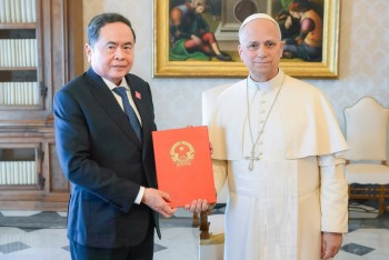 Chủ tịch Quốc hội Trần Thanh Mẫn hội kiến Giáo hoàng Leo XIV