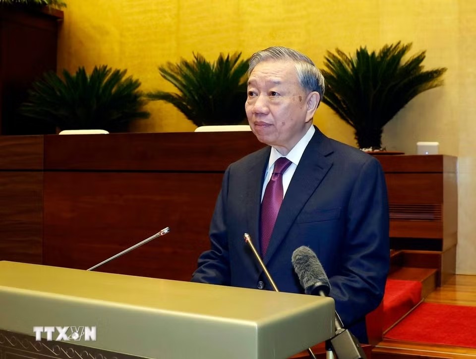 Tổng Bí thư, Chủ tịch nước Tô Lâm phát biểu chỉ đạo. 