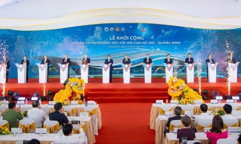 Toàn cảnh Lễ khởi công tuyến đường sắt cao tốc Hà Nội - Quảng Ninh