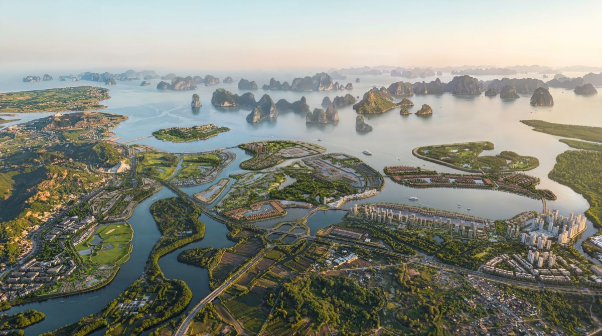 Khu đô thị Vinhomes Global Gate Hạ Long - nơi đặt ga cuối tuyến đường sắt tốc độ cao Hà Nội - Quảng Ninh. Ảnh: Vingroup.
