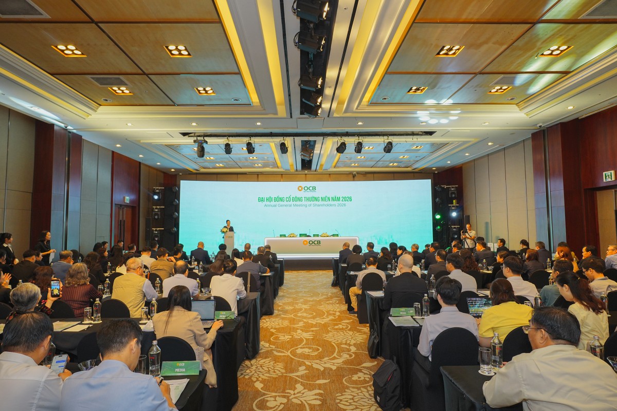 ĐHĐCĐ OCB: Mục tiêu lợi nhuận 2026 tăng 39%, đạt 6.960 tỷ đồng