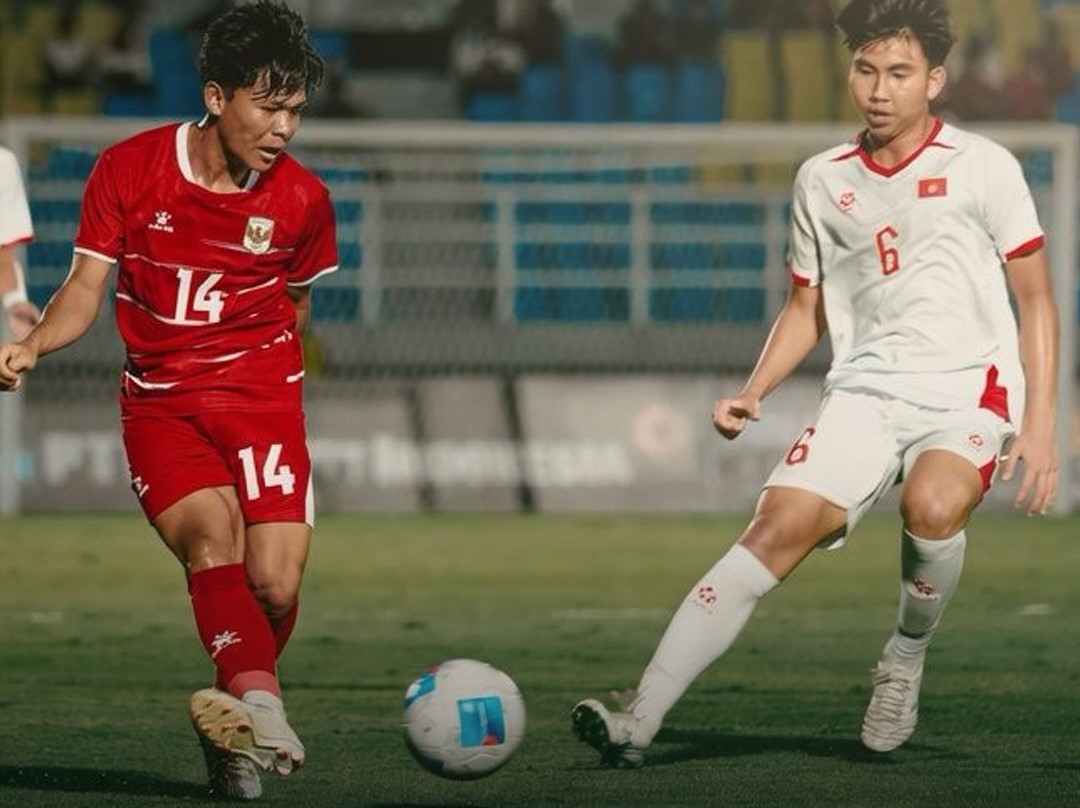 Hiệp một khép lại mà không có bàn thắng nào được ghi. Ảnh: Timnas Indonesia