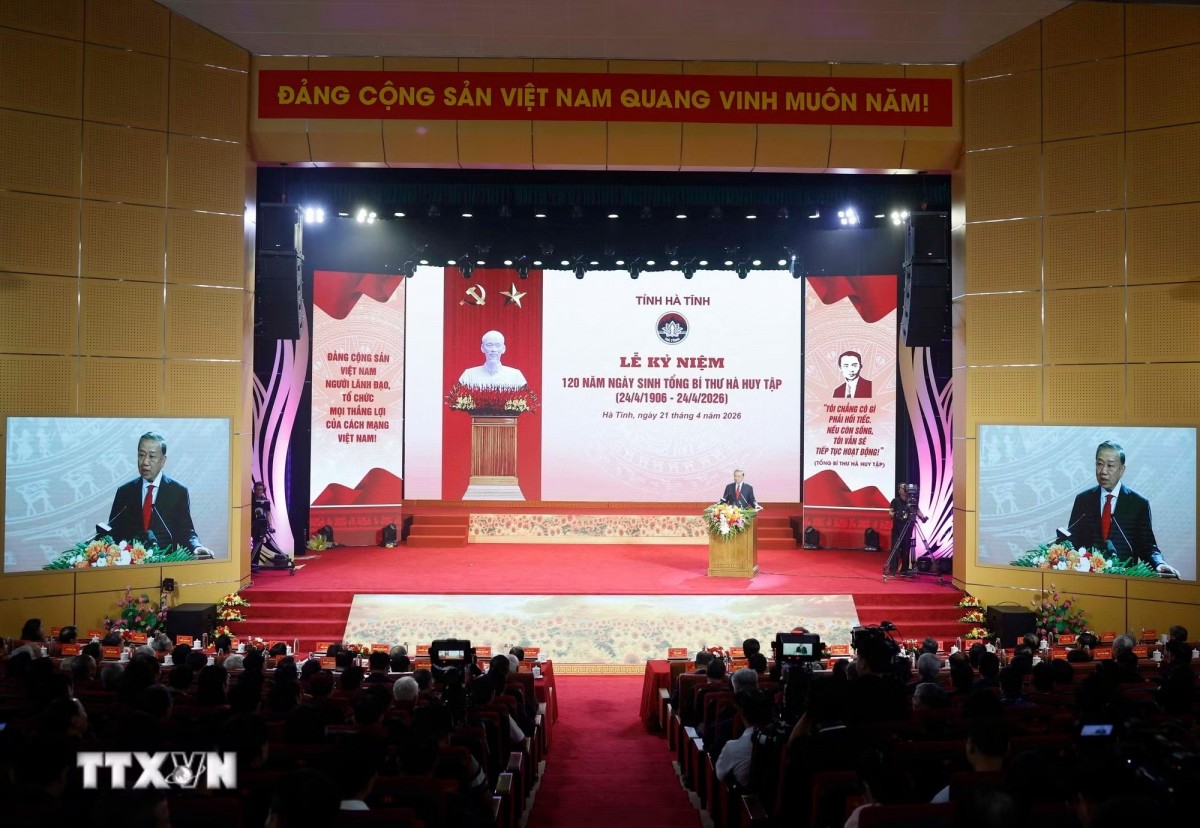Tổng Bí thư, Chủ tịch nước dự Lễ kỷ niệm 120 năm Ngày sinh Tổng Bí thư Hà Huy Tập