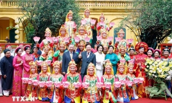 Chương trình hữu nghị đặc biệt chào mừng Tổng thống Hàn Quốc và Phu nhân