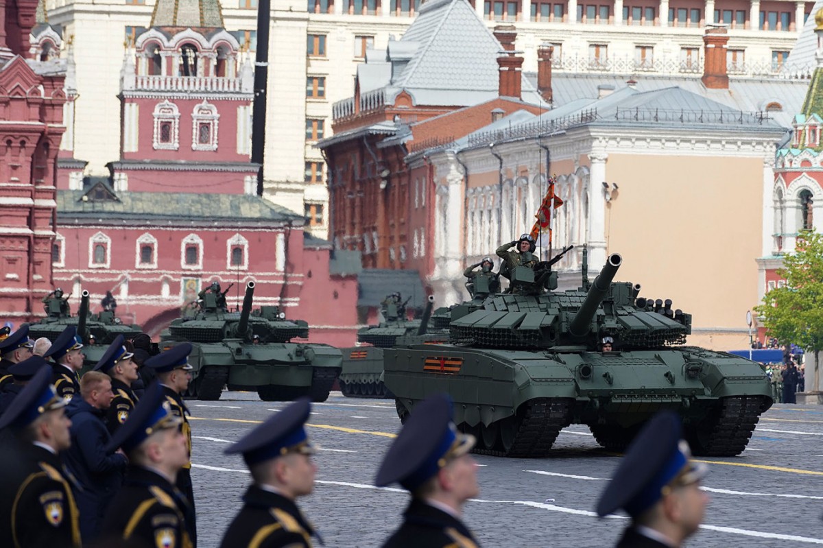 Xe tăng Nga tại lễ duyệt binh tháng 5/2025. Ảnh: Moscow Times