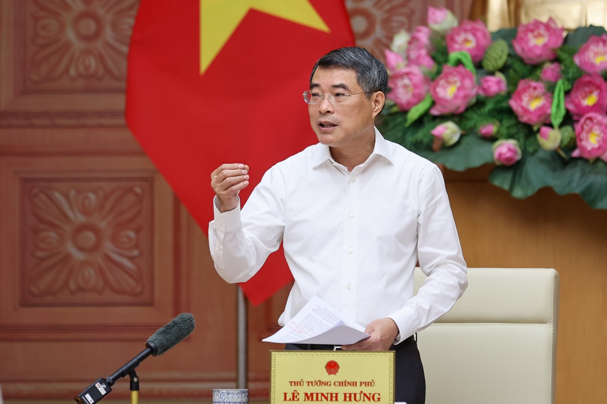 Thủ tướng Lê Minh Hưng phát biểu kết luận - Ảnh: VGP/