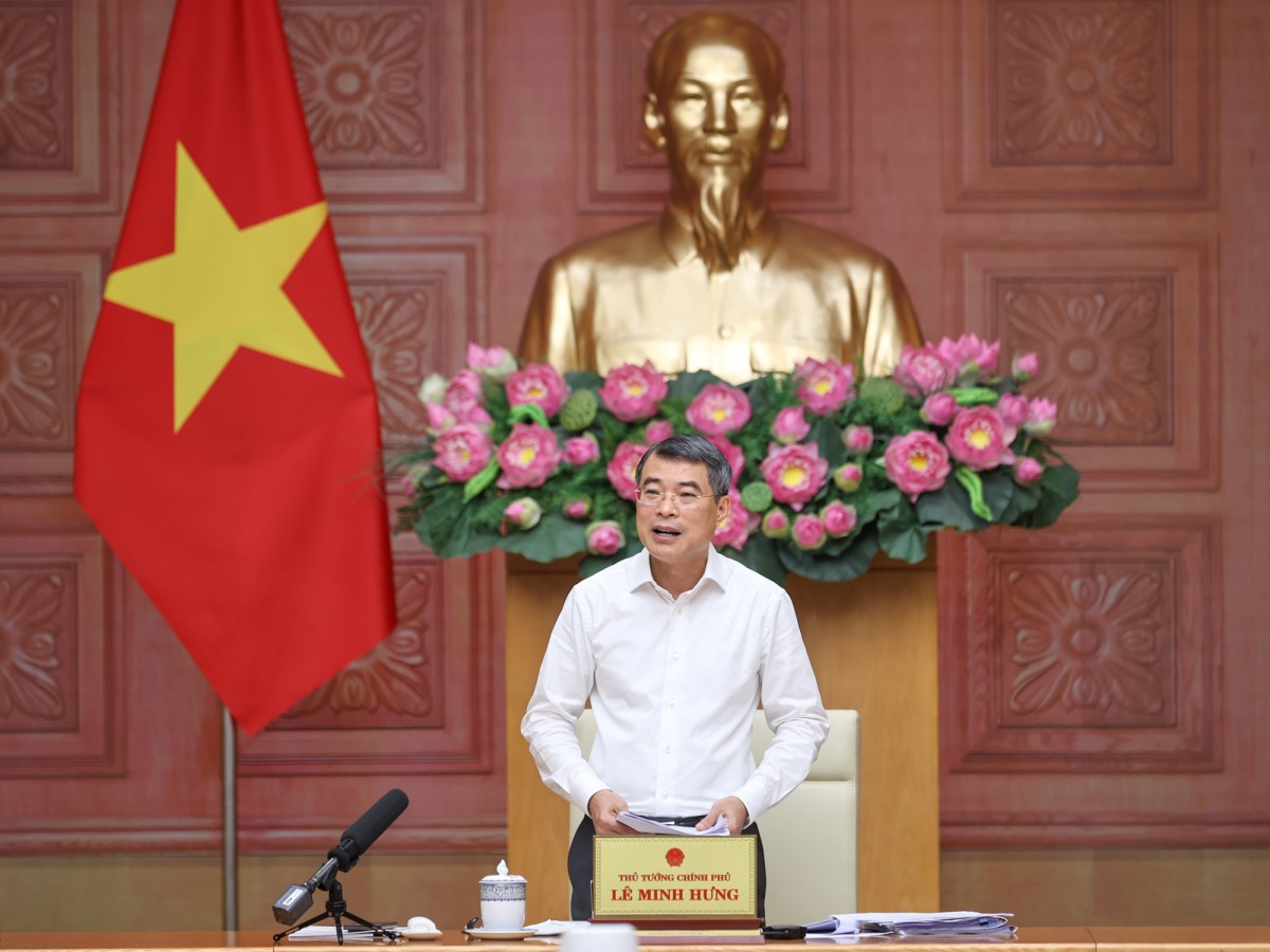 Thủ tướng Chính phủ Lê Minh Hưng chủ trì cuộc làm việc với Bộ Nông nghiệp và Môi trường - Ảnh: VGP