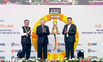 Tổng Bí thư, Chủ tịch nước rung chuông tại Sàn giao dịch Chứng khoán Ấn Độ