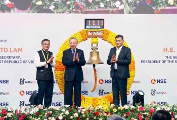 Tổng Bí thư, Chủ tịch nước rung chuông tại Sàn giao dịch Chứng khoán Ấn Độ