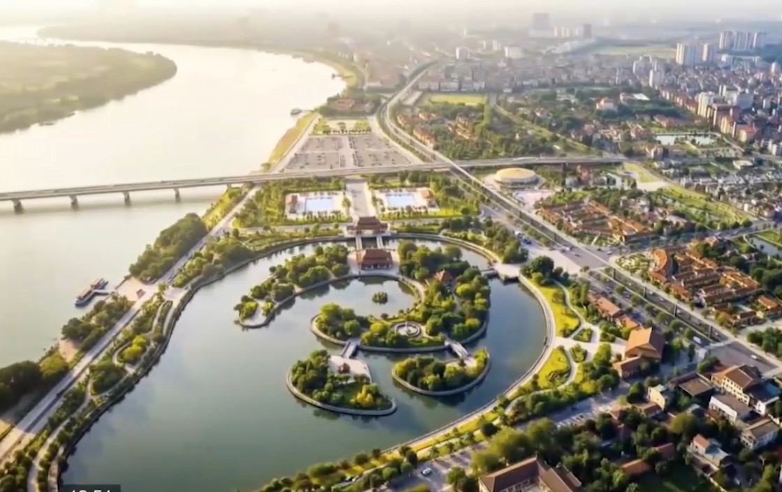 Phối cảnh dự án Xây dựng tái hiện thương cảng Phố Hiến xưa. Ảnh: HYTV. 