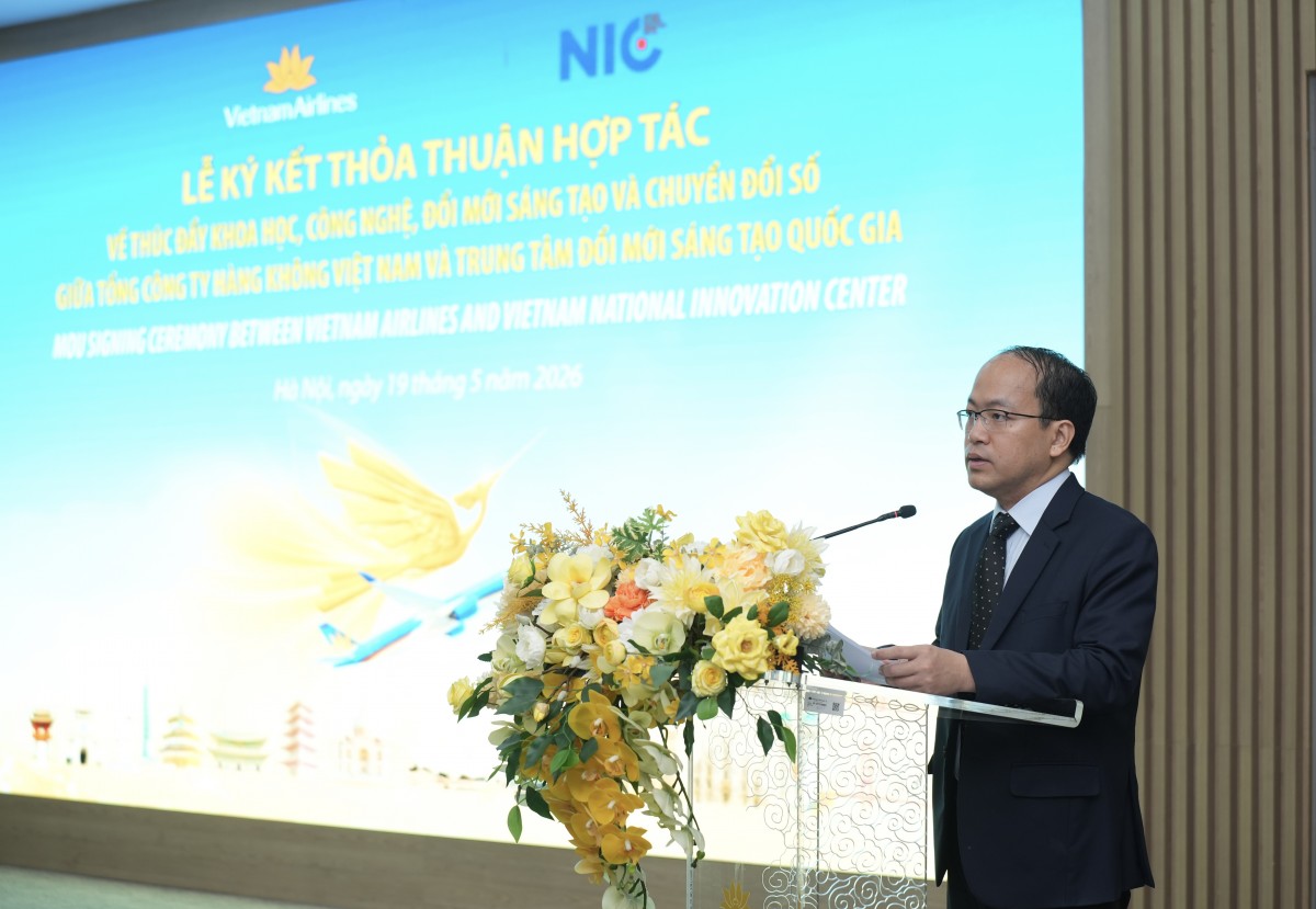Vietnam Airlines hợp tác với NIC thúc đẩy đổi mới sáng tạo lĩnh vực hàng không. Ảnh: VNA