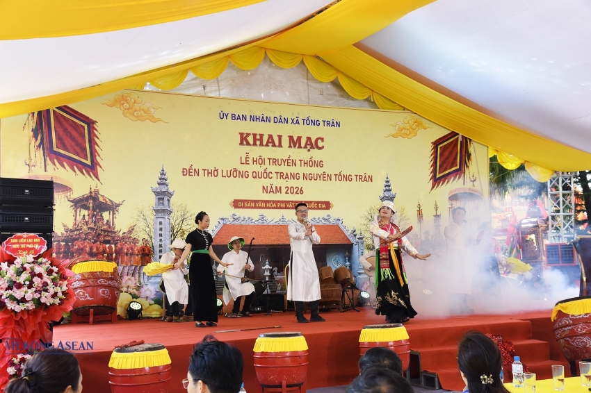 Khai mạc lễ hội đền thờ lưỡng quốc Trạng nguyên Tống Trân ở Hưng Yên