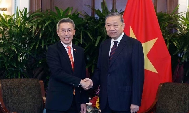 Tổng Bí thư, Chủ tịch nước tiếp các doanh nghiệp lớn của Singapore